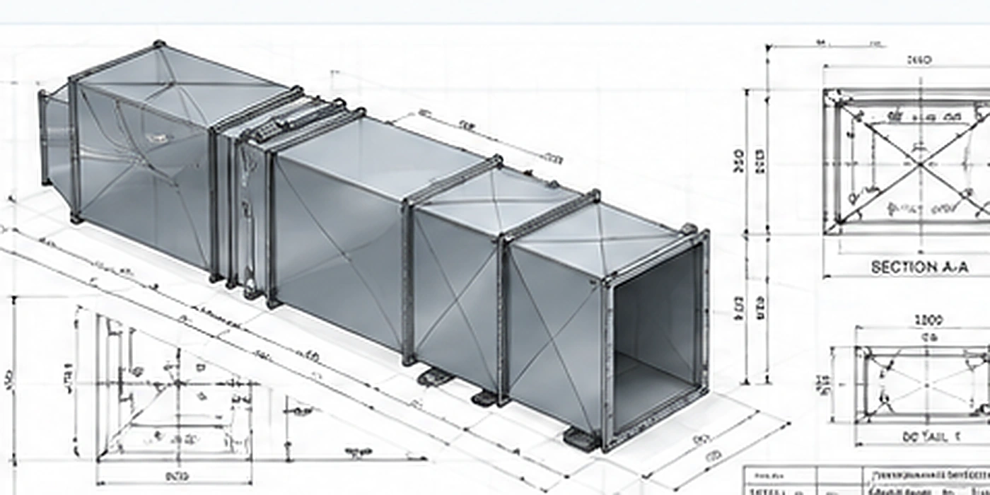 Technical shop drawing and equipment layout